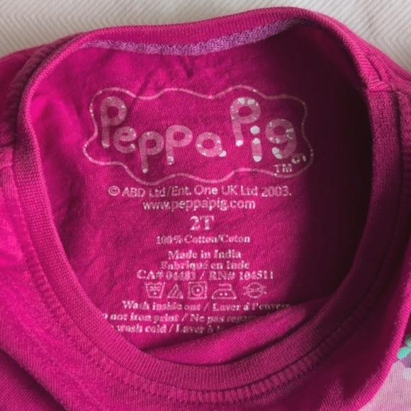peppa pig ballet graphic cotton long sleeve shirt 2T toddler girls - Picture 3 of 7